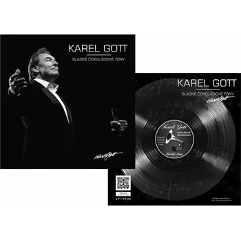 Čokoláda Fikar Karel Gott Čokoládová gramofonová deska 80g motiv 2