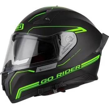 Helma na motorku Motocyklová integrální přilba NZI GO Rider Solid černo-žlutá Velikost: M