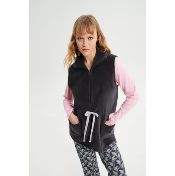 Dámské sako Vamp - Dámská vesta na zip 19463 šedá - Vamp L