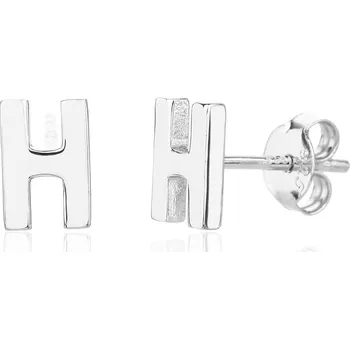 Náušnice Bealio BEALIO 13976 Stříbrné náušnice PÍSMENO H 03-13976-4077