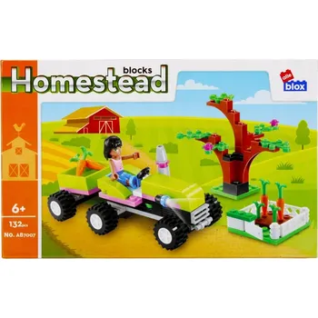 ostatní stavebnice ALLEBLOX STAVEBNICE FARMA TRAKTOR S PŘÍVĚSEM
