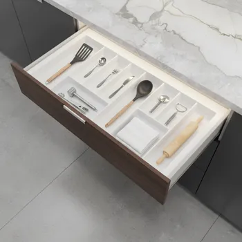 Příborník do zásuvky Agoform Příborník CRISTALL s protiskluzovým povrchem / Bílá 390 - 450 mm 420 - 490 mm