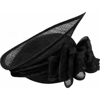 Brož SEEBERGER Černý sisalový fascinator Seeberger. Velikost: Unisize (S-XL)