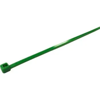 Stahovací páska Kabelová vázací páska Nedá se uvolnit 150mm 3,6 mm Zelená Nylon 66 RS PRO