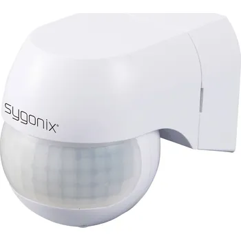 Pohybové čidlo Sygonix SY-6118230 zavěšený na stěně , na omítku detektor pohybu PIR 180 ° relé bílá IP44