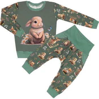 Tepláková souprava - Lesní zvířátka - zajíček (bez kapuce) Velikost: 104