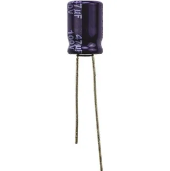 Kondenzátor Kondenzátor 47μF ±20procent 100V dc Průchozí otvor Elektrolytický řada M Panasonic