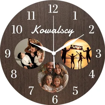 Hodiny Nástěnné hodiny Dárek Valentýna Výročí rodiny Fotografie + Jméno