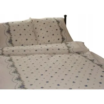 Povlečení Krepové povlečení 160x200 modré kvítky