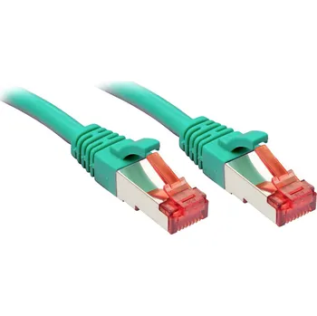 Datový kabel LINDY 47756 RJ45 síťové kabely, propojovací kabely CAT 6 S/FTP 30.00 m zelená 1 ks