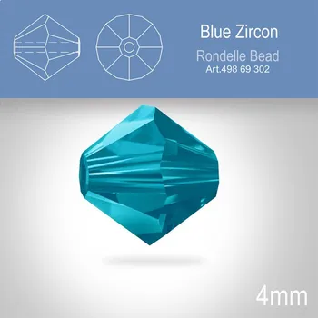 Dětské zboží PRECIOSA Bicone MC BEAD (sluníčko) velikost 4mm. Barva BLUE ZIRCON. Balení 30ks .