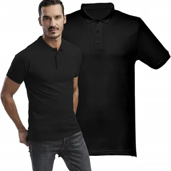 Pánská košile Elegantní Pánská polokošile ODOLNÉ SILNÉ POLO 100% BAVLNA černé M