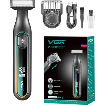 HOLICÍ STROJEK VGR 360 ONEBLADE NA OBLIČEJ, TĚLO, ZASTŘIHOVAČ, STROJEK NA VOUSY A VLASY, PÁNSKÝ
