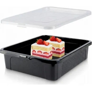 Dóza na potraviny Velký KONTEJNER / DÓZA na koláče, zákusky, s víkem 40 x 33 cm