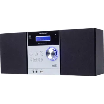 Domácí kino UNIVERSUM MS 300-21 stereo systém AUX, Bluetooth, CD, DAB plus , FM, USB, s USB nabíječkou, vč. dálkového ovládání, včetně reproduktoru, funkce alarmu 2 x 5 W