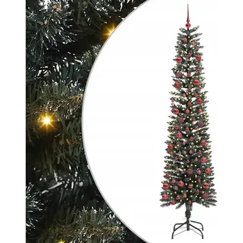 Vánoční stromek UMĚLÝ VÁNOČNÍ STROMEK SE 300 LED DIODAMI ZELENÝ 58X58X210CM