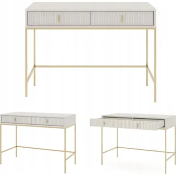 Komoda Konzola MAGGIORE MA07 kašmír 2S – zlaté úchytky, kovové nohy