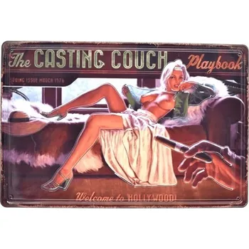Plechová cedule Cedule The Casting Couch Playbook
