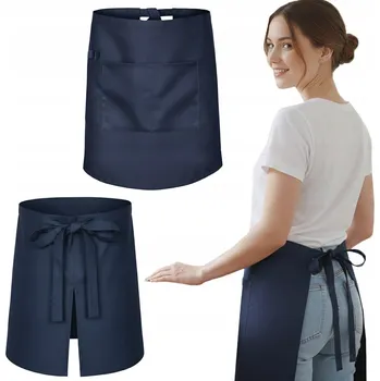 Kuchyňská zástěra KRÁTKÁ ZÁSTĚRA S KAPSY OCHRANNÁ KUCHAŘSKÁ ČÍŠNICKÁ