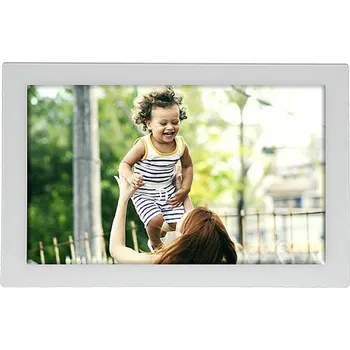 Digitální fotorámeček Denver PFF-1037 white digitální WiFi fotorámeček 25.7 cm 10.1 palec Energetická třída (EEK2021): B (A - G) 1280 x 800 Pixel 16 GB bílá