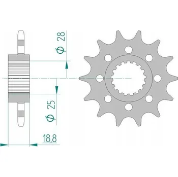 Nářadí na motocykly Řetězové kolo AFAM 61601-15