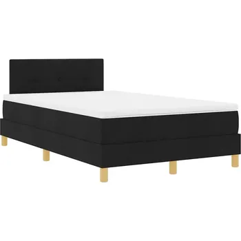 Postel Černá pružinová postel s matrací a LED osvětlením 203x120x88 cm