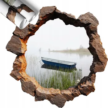 Fototapeta Designová Samolepka Fototapeta na Zeď 3D 60x60 cm Kamenné jezero