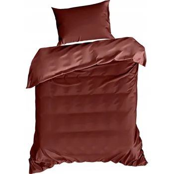 Povlečení POVLEČENÍ Z BAVLNĚNÉHO SATÉNU NOVA 140X200 HLADKÉ BURGUNDSKÉ