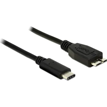 elektrický kabel Delock USB kabel USB 3.2 Gen1 USB-C ® zástrčka, USB Micro-B 3.0 zástrčka 1.00 m černá 83677