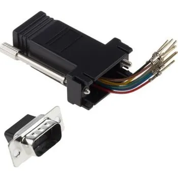 Datové redukce Adaptér RJ, počet portů: 1 nestíněný 9kolíkový D-sub samec, RJ45 RS PRO
