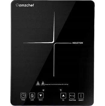 Varná deska INDUKČNÍ VARNÁ DESKA JEDNOVAŘIČOVÁ 2000W AMZCHEF CESTOVNÍ VAŘIČ
