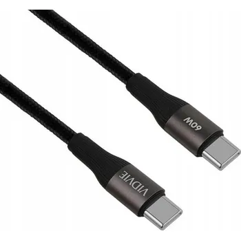 Datový kabel Kabel VIDVIE USB typ C - USB typ C 1 m černý