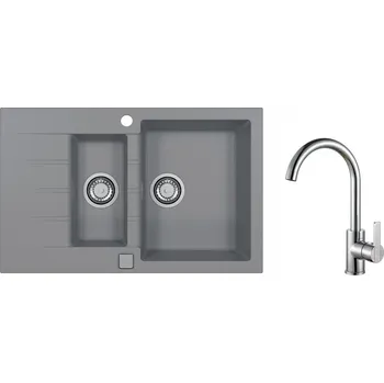 Kuchyňský dřez Alveus SET ALVEUS CADIT 70 / 81 + BATERIE TONIA CHROM SETA22081