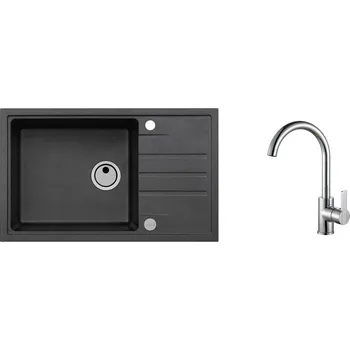 Granitový dřez Alveus SET ALVEUS INTERMEZZO 130/91+BATERIE TONIA Chrom SETA356