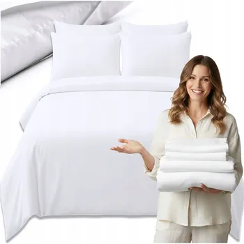 Povlečení POVLEČENÍ BÍLÉ 160x200 BAVLNĚNÉ + POVLEČKA NA POLŠTÁŘ 70x80 100% BAVLNA ČESKÁ VÝROBA 165G