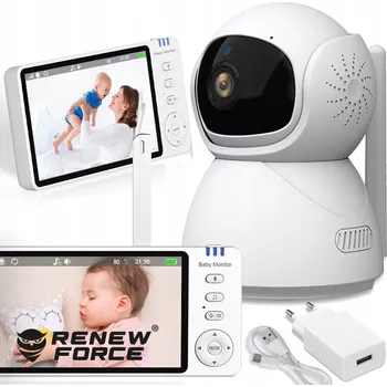 IP kamera Elektronická chůvička s kamerou, OBROTNÁ, BABY MONITOR, HD displej, 3500 mAh