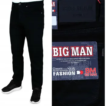 Pánské džíny PÁNSKÉ DŽÍNY ČERNÉ W46 L32 (pas 120-122 cm)