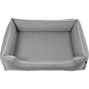 Pelíšek pro psa Doupě Mestizo, 100x75 cm, světle šedé s bílým lemováním, SMTF-GRA-W-3