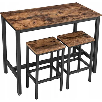 Jídelní stůl Kuchyňský stůl Vasagle obdélníkový černý 15 x 69 x 130 cm