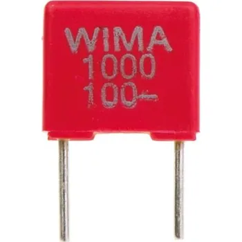 Fóliový kondenzátor, řada: FKS2 1nF ±20procent 63 V ac, 100 V dc, Průchozí otvor WIMA
