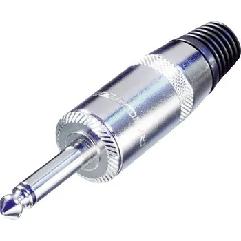 Elektrický konektor Rean AV NYS225 jack konektor 6.35 mm zástrčka, rovná Pólů: 2 mono stříbrná 1 ks