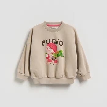 Chlapecká mikina Reserved - Bavlněná mikina Pucio - béžová - 681HR-08X - 681HR-08X-98