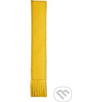 Záložka Kožená záložka se střapci Žlutá - Macoli Hand Made Macoli Hand Made