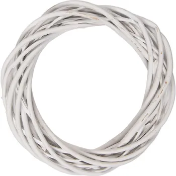 Věnec Bílý ratanový věnec Riet III XS – 20x5 cm