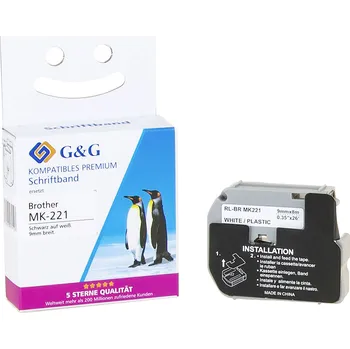 Papír pro tiskárny G a G páska do štítkovače Barva pásky: bílá Barva písma: černá 9 mm 8 m