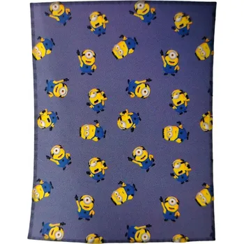 Dětská deka Fleecová deka Carbotex 130 x 160 cm fialová s postavičkami Mimoni