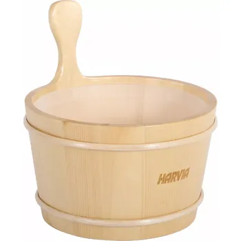 HARVIA AUSTRIA základní saunové borovicové vědro s rukojetí a vnitřním kbelíkem, 4l - HA-SAC10003