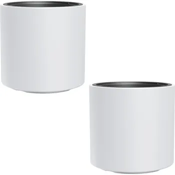 Květináč Mrazuvzdorný květináč HEOS, bílý, s vložkou, objem 31 l, matný, DBHER470, 2 kusy