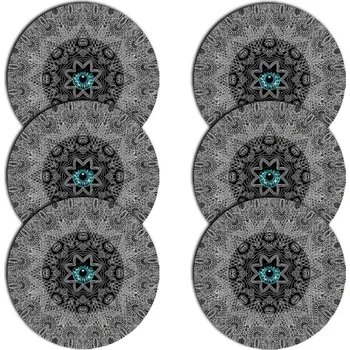 prostírání Sada podložek na stůl Bertoni, 6 kusů, kulatá, 33 cm, Look