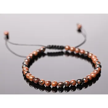 Náramek Magieprirody.cz Náramek Obsidián moka 5 mm #1024 Shamballa